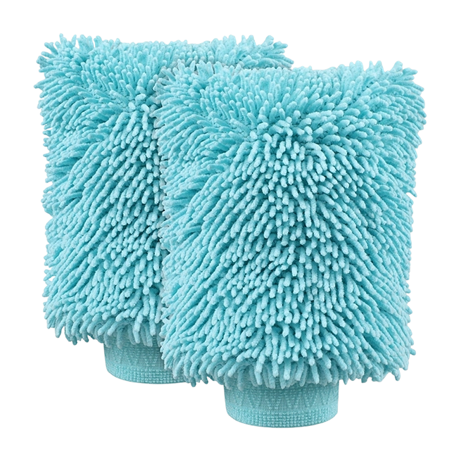 ถุงมือล้างรถไมโครไฟเบอร์ Chenille 2 แพ็ค ปราศจากขุยขนาดใหญ่