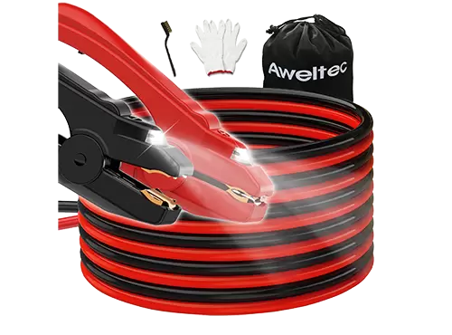 AWELTEC 6 เกจ 16Ft สายจัมเปอร์พร้อมไฟ LED สำหรับรถบรรทุกรถ SUV